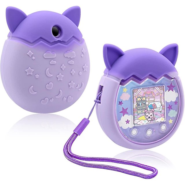 Silicone Case Compatible Tamagotchi Pix Virtual Pet Game Machine, Protective Cover For Tamagotchi Pix With Strap