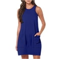 thumbnail image 1 of FAIWAD Robes d'Été pour Femmes 2024 Décontractées Sans Manches Robe Débardeur d'Été avec Poches Robe Mini Bohème de Plage, 1 of 7
