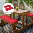 thumbnail image 2 of Outsunny Coussins de Banc de Patio 2 Pcs Coussin de Causeuse d'Extérieur 2 Places Rouge, 2 of 10