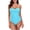 Sky Blue, variant on RELLECIGA Women's Ruched Neck Halter Twist Bandeau One Piece Swimwear Bathing Suits