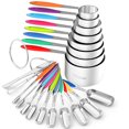 thumbnail image 3 of Measuring Cups and Spoons - Wildone Stainless Steel 20 Piece Stackable Set, Includes 8 Measuring Cups, 10 Measuring Spoons, 1 Leveler & 1 Whisk, for Dry and Liquid Ingredient, 3 of 4