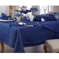 thumbnail image 4 of SARO 6306.NB84S 84 in. Square Classic Hemstitch Border Tablecloth - Navy Blue, 4 of 4