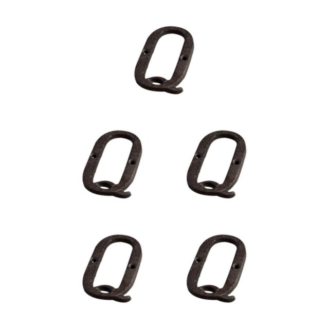 Youkk Iron Decoration Doorplate Durable And Rustproof Wide Application Not Easy To Fade Metal Metal Letters House Numbers B17--Q 5Set