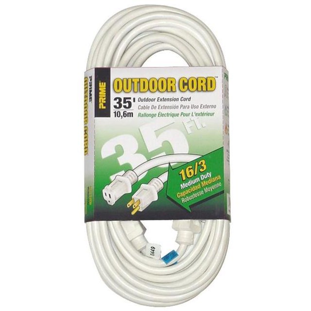 Prime White Landscape Extension Cord, 35 ft.