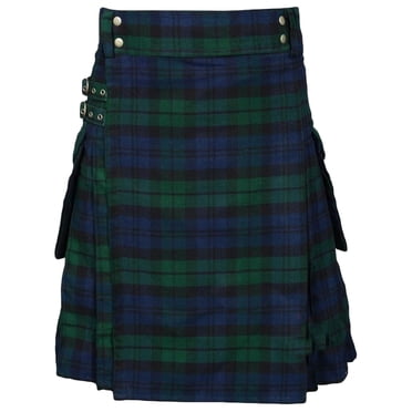 Weiqiqre Jupes Maxi pour Femmes Kilt Utilitaire Écossais Traditionnel Kilt Tartan des Highlands Kilt Utilitaire Moderne