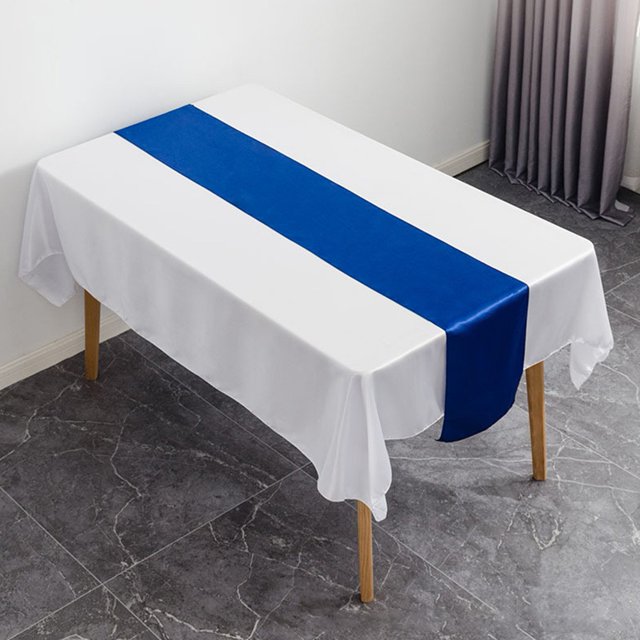 Satin Table Runner Table Cloth 27x275cm for Banquet Wedding Party Decoration