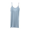 thumbnail image 4 of Timegard Robe de Nuit pour Femmes Col en V Sans Manches Courte Chemises de Nuit Douces et Confortables Couleur Unie Robe de Maison, 4 of 4