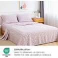 thumbnail image 2 of King Size Bed Sheets Piece Floral Pattern Sheets King Deep Pocket Sheet Grey Lotus, 2 of 7