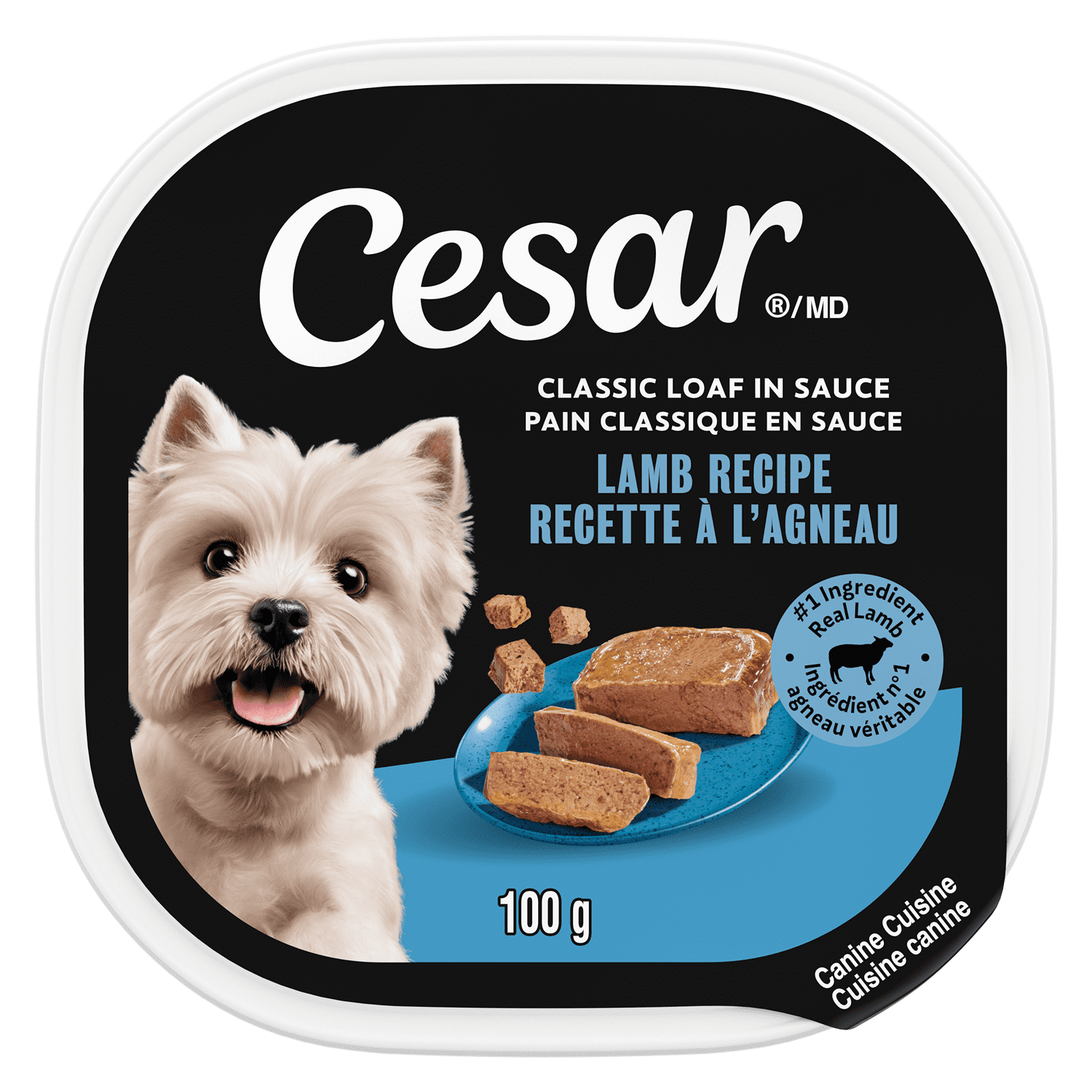 Cesar Classic Loaf in Sauce Lamb Recipe Soft Wet Dog Food