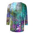 thumbnail image 5 of EQWLJWE Blouses à Manches Longues pour Femmes Hauts pour Femmes Liquidation T-shirt Imprimé de Mode pour Femmes Blouse à Manches 3/4 Col Rond Hauts Décontractés, 5 of 5