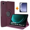 thumbnail image 1 of SuperShield Cases for Samsung Galaxy Tab A9 Plus/+ 11 Inch 2023 Case with Tempered Glass Screen Protectors, Translucent Rotating Cover for Samsung Tab A9 Plus Tablet (SM-X210/X216/X218) - Purple, 1 of 5
