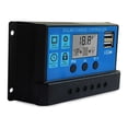 thumbnail image 2 of Yeacher Contrôleur Solaire 100A, Panneau Solaire Amélioré avec Port USB, Régulateur Intelligent de Pile de Panneau Solaire, Contrôleur de Lampadaire à Écran LCD Multifonction et Ajustable, 2 of 6