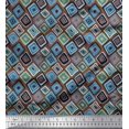 thumbnail image 1 of Soimoi Cotton Poplin Fabric Square Geometric Fabric Prints By Yard 56 Inch Wide, 1 of 3