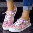 thumbnail image 1 of Bmisegm Chaussures pour Femmes Mode à Fleurs Chaussures Décontractées Plates Semelles Souples Porter Chaussures Décontractéeschaussures Décontractées pour Femmes Rouge 37, 1 of 1