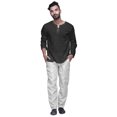 thumbnail image 2 of Atasi Dupion Adjustable Solid Readymade Pajama Ethnic Wear Mens Bottom Pant, 2 of 5