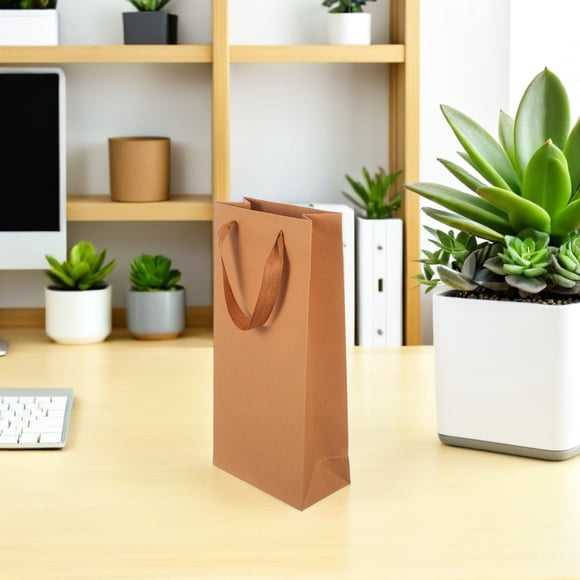 OUNONA 24Pcs Double-Vessel Kraft Paper Bag Packing Bag Brown for Storage and Protection of Drinks