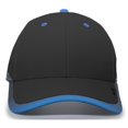 thumbnail image 1 of Pacific Headwear 416L.426.OS Lite Series Hook & Loop Adjustable Cap, Black & Royal - One Size, 1 of 1