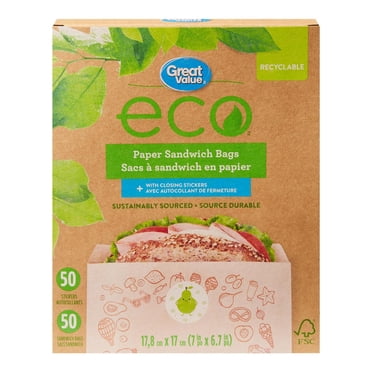 Great Value Eco Paper Sandwich Bags