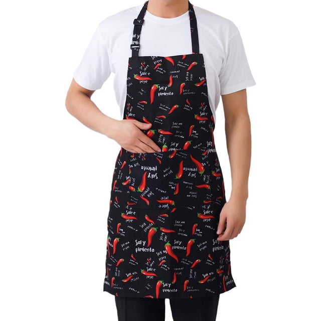 Tablier pour Adulte à Rayures, Tablier de Chef/serveur, Cuisine/cuisine, avec 2 Poches de Tablier