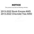 thumbnail image 2 of Kugel Front Rear Wheel Bearing Kit for Car 2013-2022 Buick Encore Chevrolet Trax AWD - Left Right Side (Driver Passenger) K70-101723, 2 of 10