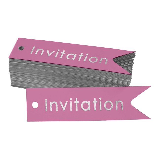 Inkdotpot Pack Of 100 Real Silver Foil Paper Tags Invitation Party Favor Hang Tags