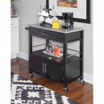 thumbnail image 2 of Riverbay Furniture Transitional Wood/Granite Top Kitchen Cart in Black, 2 of 16