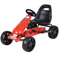 thumbnail image 1 of Costway Xmas Gift Go Kart Kids Ride On Car Pedal Powered Car 4 Wheel Racer Toy Stealth Outdoor, 1 of 8