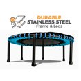 thumbnail image 3 of LEAPS & REBOUNDS 48" Mini Fitness Trampoline & Rebounder Gym Equipment, Blue, 3 of 9