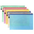 thumbnail image 1 of A3 Mesh Zipper Student Stationery Waterproof Pencil Case Office Transparent Information Bag, 1 of 6