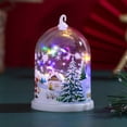 thumbnail image 4 of Christmas Tree Decorations, Colorful Lights Small Night Light Desktop Pendant, Snow Scenery Ornaments with Snowman Santa, Battery Powered, Christmas Gifts Christmas Tree Lights, 4 of 6