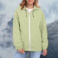 thumbnail image 4 of Comdrip Veste Légère pour Femmes! Veste Chaude Coupe-Vent Imperméable à Blocs de Couleur pour Femmes, Coupe-Vent d'Extérieur, Veste de Randonnée, Veste de Randonnée pour Femmes, Légère, Vert Pâle 3TG, 4 of 5