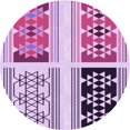 thumbnail image 1 of Ahgly Company Tapis Rond Lavable en Machine Intérieur Transitionnel Fleur Rose, 8 Pieds Rond, 1 of 7
