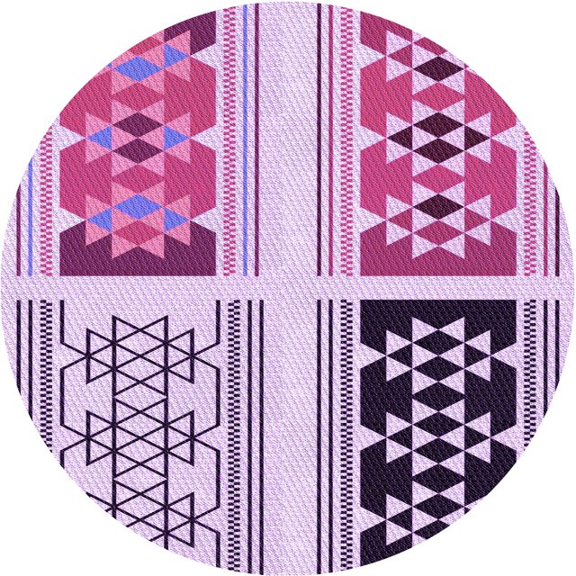 Ahgly Company Tapis Rond Lavable en Machine Intérieur Transitionnel Fleur Rose, 8 Pieds Rond
