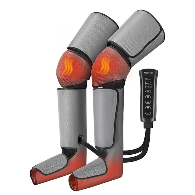 Nekteck Leg Massager with Heat and 3 Vibrations, Air Compression for Calf