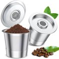 thumbnail image 1 of XEOVHV Reusable K Cups Coffee Pods, Universal Stainless Steel Refillable Reusable K Cup Coffee Filters, 1 of 8