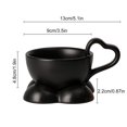 thumbnail image 2 of MesaSe Ceramic Love Cup With Saucer Set Unique Coffee Mug For Latte Tea Milk Gift For Couple, 2 of 11