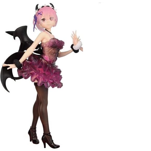 Figurine Anime Girl Re:Life in a Different World from Zero Figurine Anime Ram Ramu devil ver Figurine PVC Figurine d'Action Fille Modèle Statue Ornements Décoration,a1