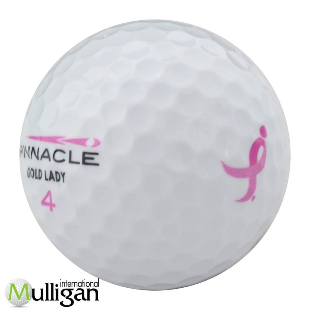 Mulligan - 12 balles de golf récupérées Pinnacle Gold Lady 5A, Blanc