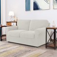 thumbnail image 4 of CHUN YI Stretch Checks Spandex Sofa Cover Separate Backrests Cushions Cover Slipcover, 4 of 5