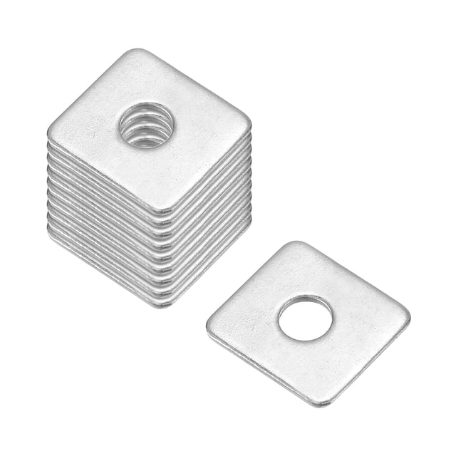 Uxcell Square Washer 10 Pack M4x10x10x1mm 304 Stainless Steel Square Plate Washers