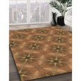 thumbnail image 3 of Ahgly Company Tapis Rond Lavable en Machine Intérieur Transitionnel Brun Selle, 4 Pieds Rond, 3 of 7
