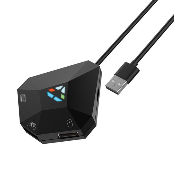 Adaptateur Clavier et Souris Multiplateforme pour Nintendo Switch/PS4/Xbox One/PS3/Xbox 360 - Convertisseur de Jeu Prêt à l'Emploi avec Mappage de Touches Personnalisé, Accessoire de Jeu FPS Sans Délai