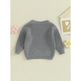thumbnail image 4 of FOCUSNORM Chandail d'Automne pour Tout-Petite Fille Bébé, Motif Jacquard de Fleurs Manches Longues Col Rond Tricot, 4 of 9