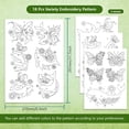 thumbnail image 2 of HLONK 4 Sheets 16Pcs Wedding Dress Water Soluble Hand Sewing Stabilizers for Fabric 11.6x8.2 Inch Embroidery Stitch Practice Embroidery Patterns Transfers for Embroidery Beginners Lovers, 2 of 9