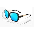 thumbnail image 4 of FEISEDY Polarized Women Square Sunglasses Sparkling Composite Shiny Frame B2289, 4 of 5