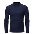 thumbnail image 2 of QIPOPIQ Mens Half Turtleneck Long Sleeve Pullover Basic Designed Undershirt Stretch Slim Fit Sweaters Clearance, 2 of 6
