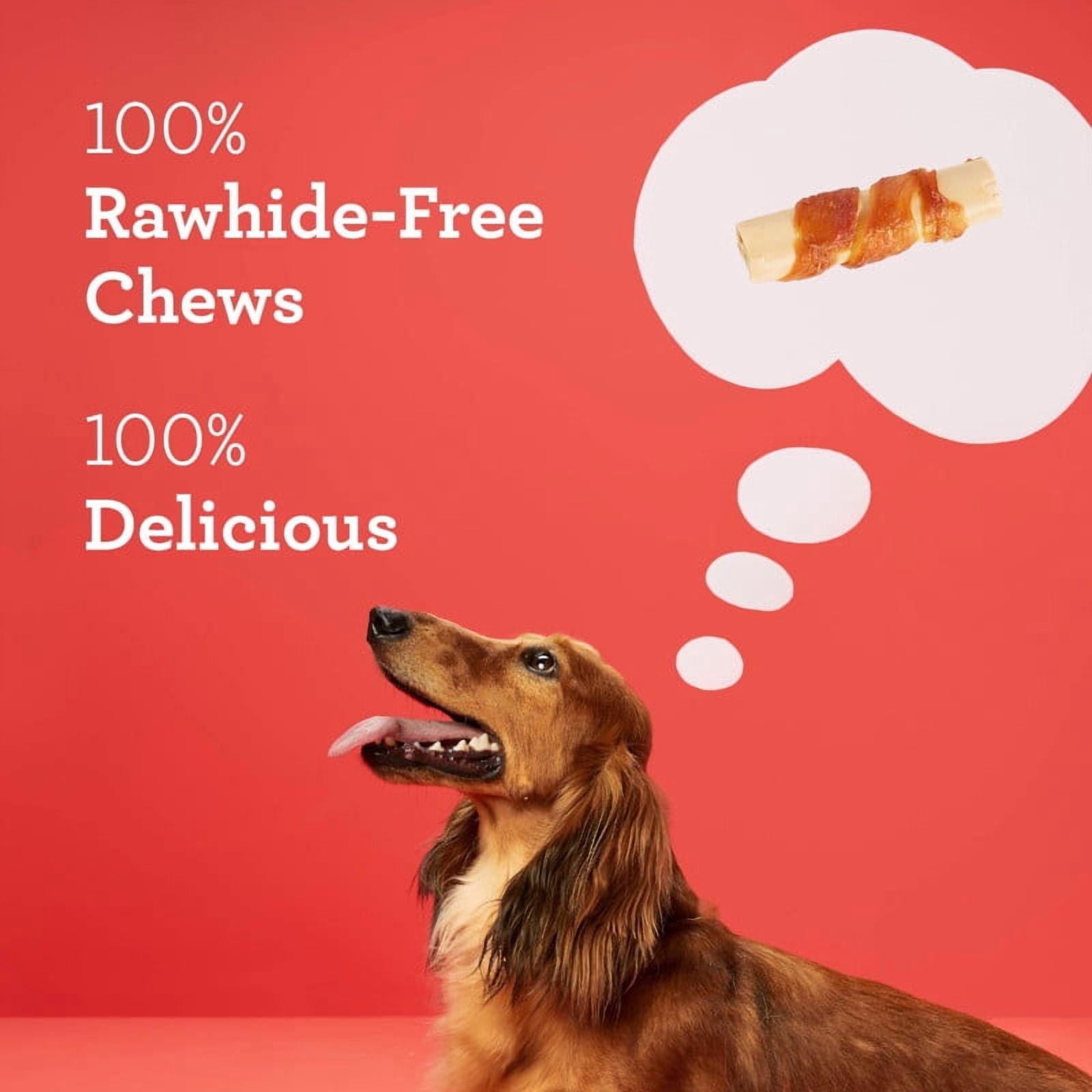 DreamBone Bâtonnets mini au beurre d’arachide 40 unités – Friandises pour chiens sans cuir brut, avec vrai poulet et beurre d’arachide, faciles à digérer