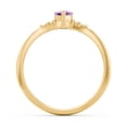 thumbnail image 4 of Birthstone Heart Ring with Shoulder Accents - Amethyst (February), 4 of 4
