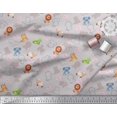 thumbnail image 3 of Soimoi Poly Georgette Fabric Floral & Cute Animals Cartoon Print Fabric by The Yard 42 Inch Wide, 3 of 3