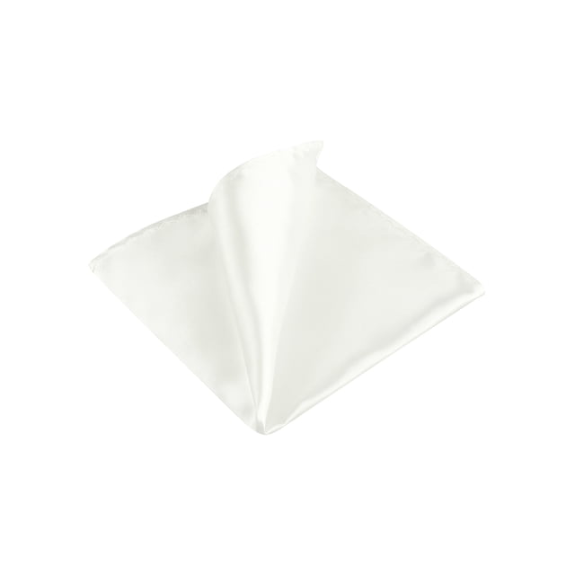 INSPIRE CHIC Men's Pocket Squares Solid Color Handkerchiefs for Wedding Party Cream